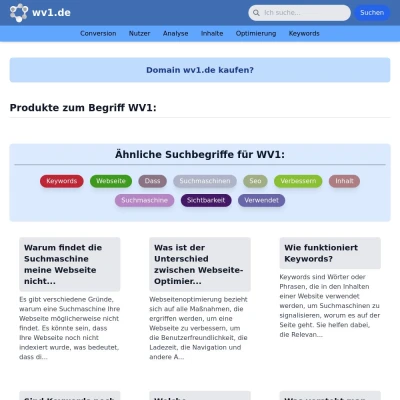 Screenshot wv1.de