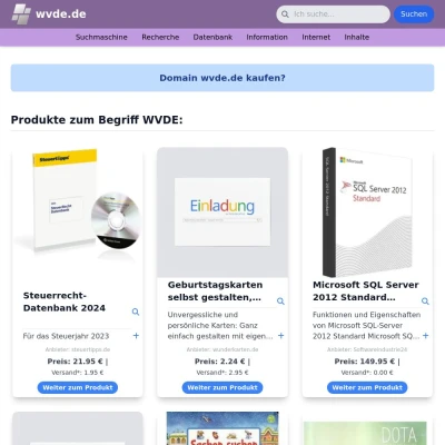 Screenshot wvde.de