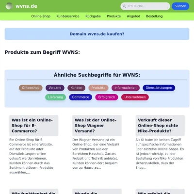 Screenshot wvns.de