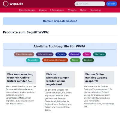 Screenshot wvpa.de