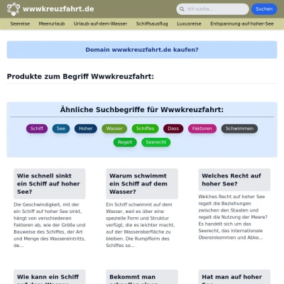 Screenshot wwwkreuzfahrt.de