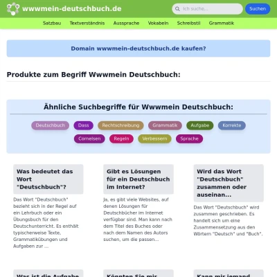 Screenshot wwwmein-deutschbuch.de