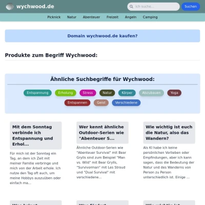 Screenshot wychwood.de