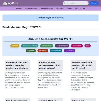 Screenshot wyff.de