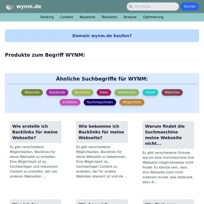 Screenshot wynm.de