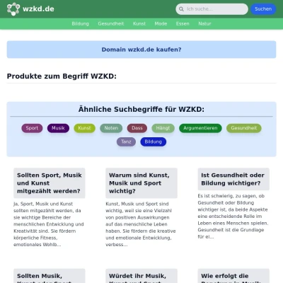 Screenshot wzkd.de