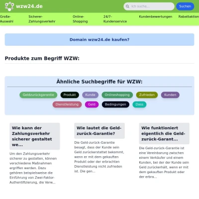 Screenshot wzw24.de