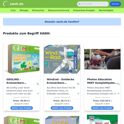 Screenshot xanh.de