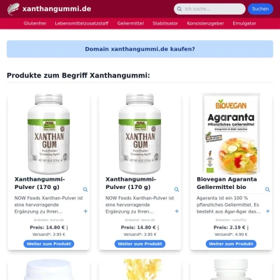 Screenshot xanthangummi.de