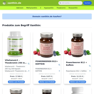 Screenshot xanthin.de