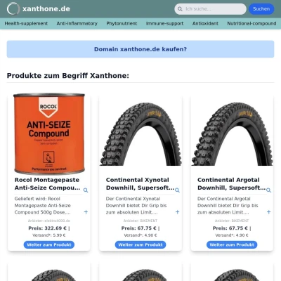 Screenshot xanthone.de