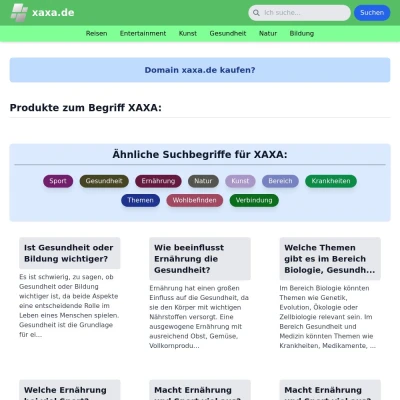 Screenshot xaxa.de