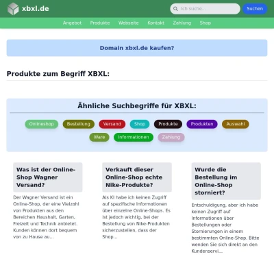 Screenshot xbxl.de