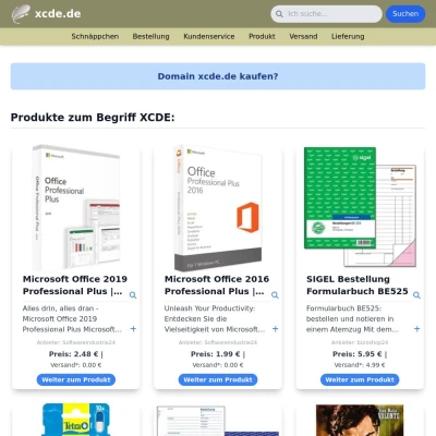 Screenshot xcde.de