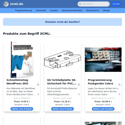 Screenshot xcml.de