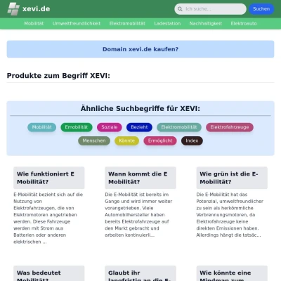 Screenshot xevi.de