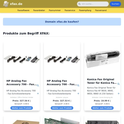 Screenshot xfax.de