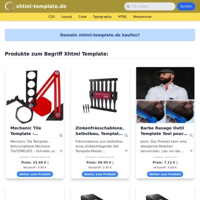 Screenshot xhtml-template.de