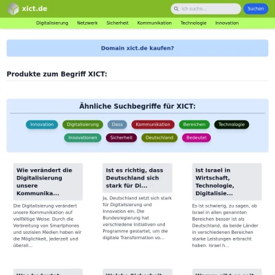 Screenshot xict.de