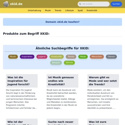 Screenshot xkid.de