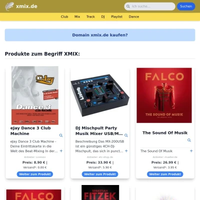 Screenshot xmix.de