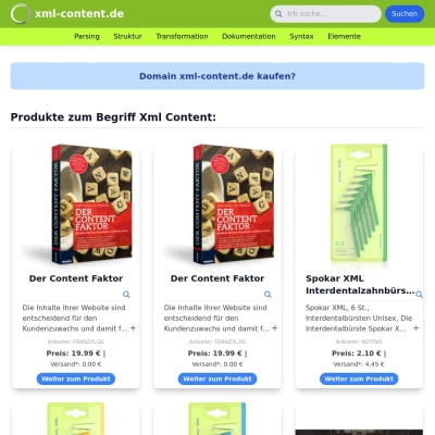 Screenshot xml-content.de