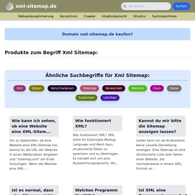 Screenshot xml-sitemap.de