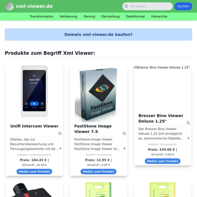 Screenshot xml-viewer.de