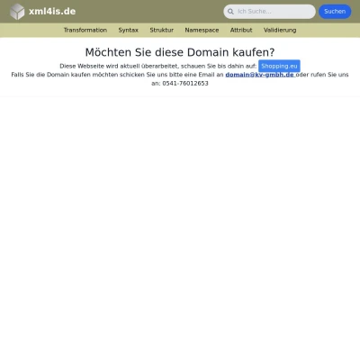 Screenshot xml4is.de