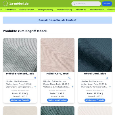 Screenshot 1a-möbel.de
