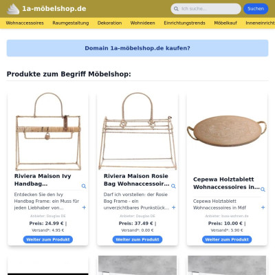 Screenshot 1a-möbelshop.de