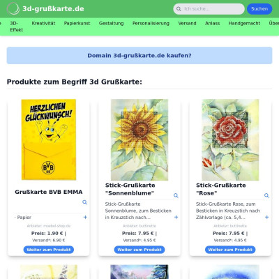 Screenshot 3d-grußkarte.de