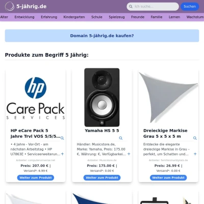 Screenshot 5-jährig.de