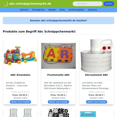 Screenshot abc-schnäppchenmarkt.de