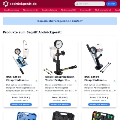 Screenshot abdrückgerät.de