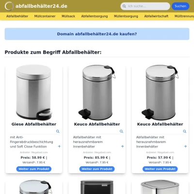 Screenshot abfallbehälter24.de