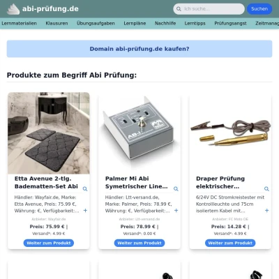 Screenshot abi-prüfung.de