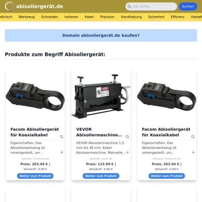 Screenshot abisoliergerät.de