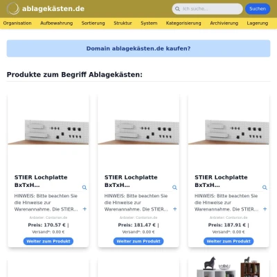 Screenshot ablagekästen.de