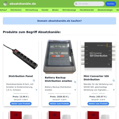 Screenshot absatzkanäle.de