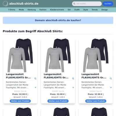 Screenshot abschluß-shirts.de