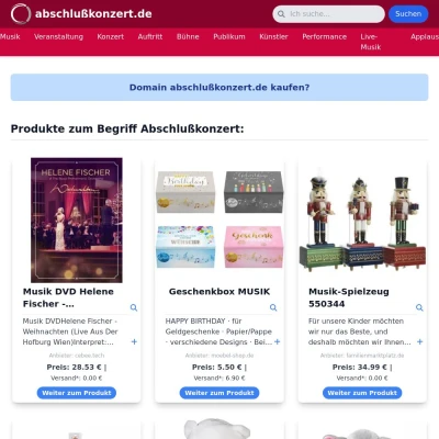 Screenshot abschlußkonzert.de