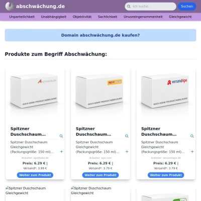 Screenshot abschwächung.de