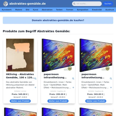 Screenshot abstraktes-gemälde.de