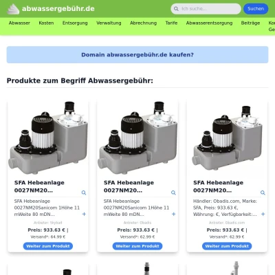 Screenshot abwassergebühr.de