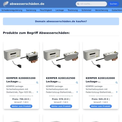 Screenshot abwasserschäden.de