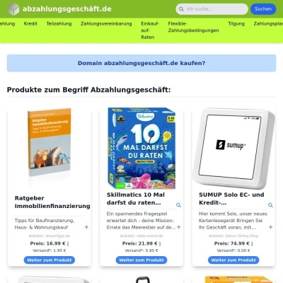 Screenshot abzahlungsgeschäft.de