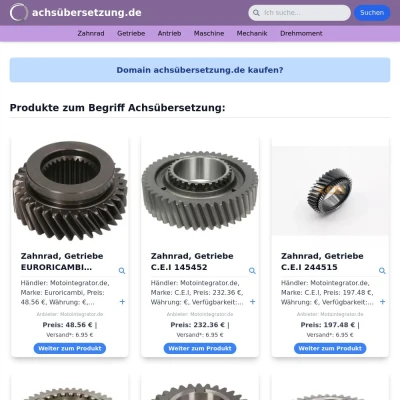 Screenshot achsübersetzung.de
