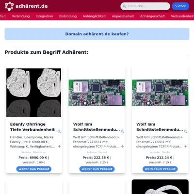 Screenshot adhärent.de