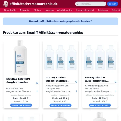 Screenshot affinitätschromatographie.de